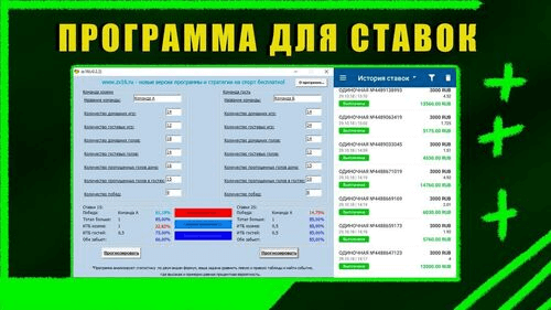 Программы для анализа ставок
